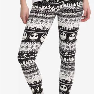 Disney’s Nightmare Before Christmas Jack Skellington Warm Leggings L